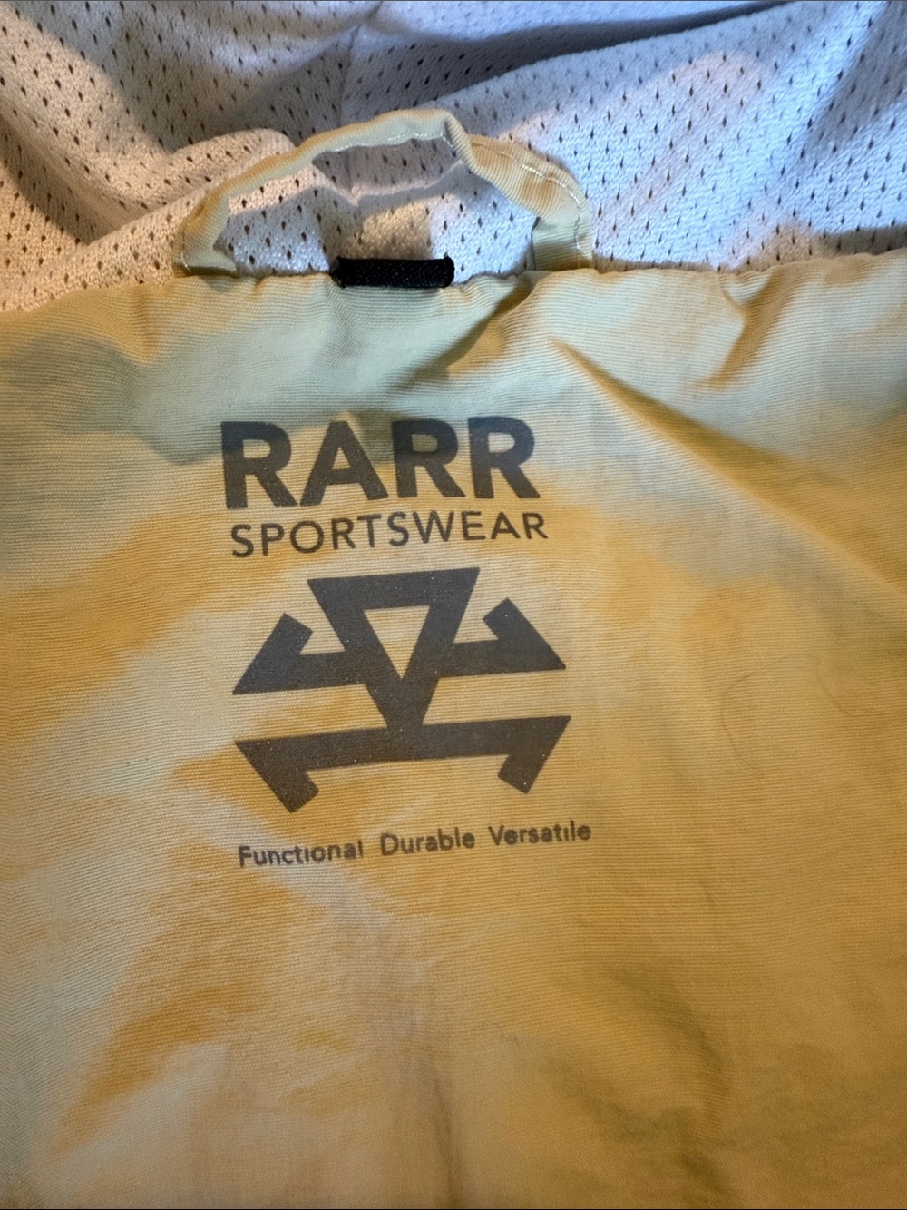 RARR Beige Anorak Pullover Jacket with White Sleeve Accent Sz. M - Picture 2 of 14